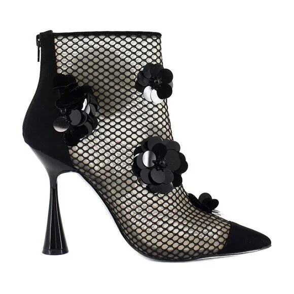 Betsey Johnson Women's Navey Embellished Dress Booties Size 6 - H100 - Picture 3 of 6